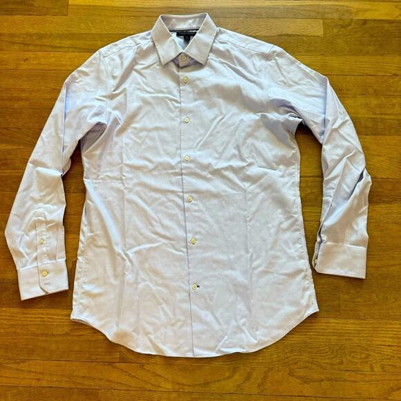 Banana Republic lavender button down no iron shirt top size 16/Large b31 - Picture 1 of 3
